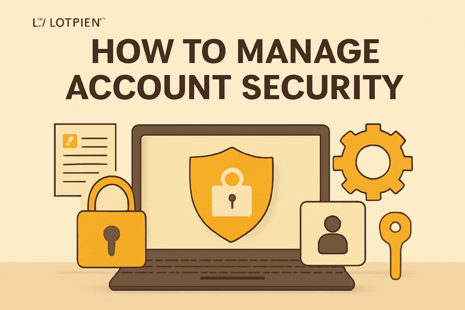 An informative illustration depicting account security strategies for managing L7 Lottery accounts.