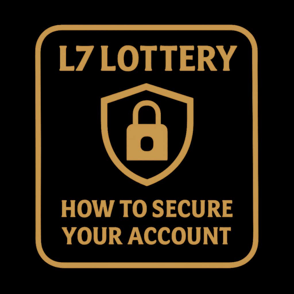 A badge symbolizing account security, featuring 'L7 Lottery' text.