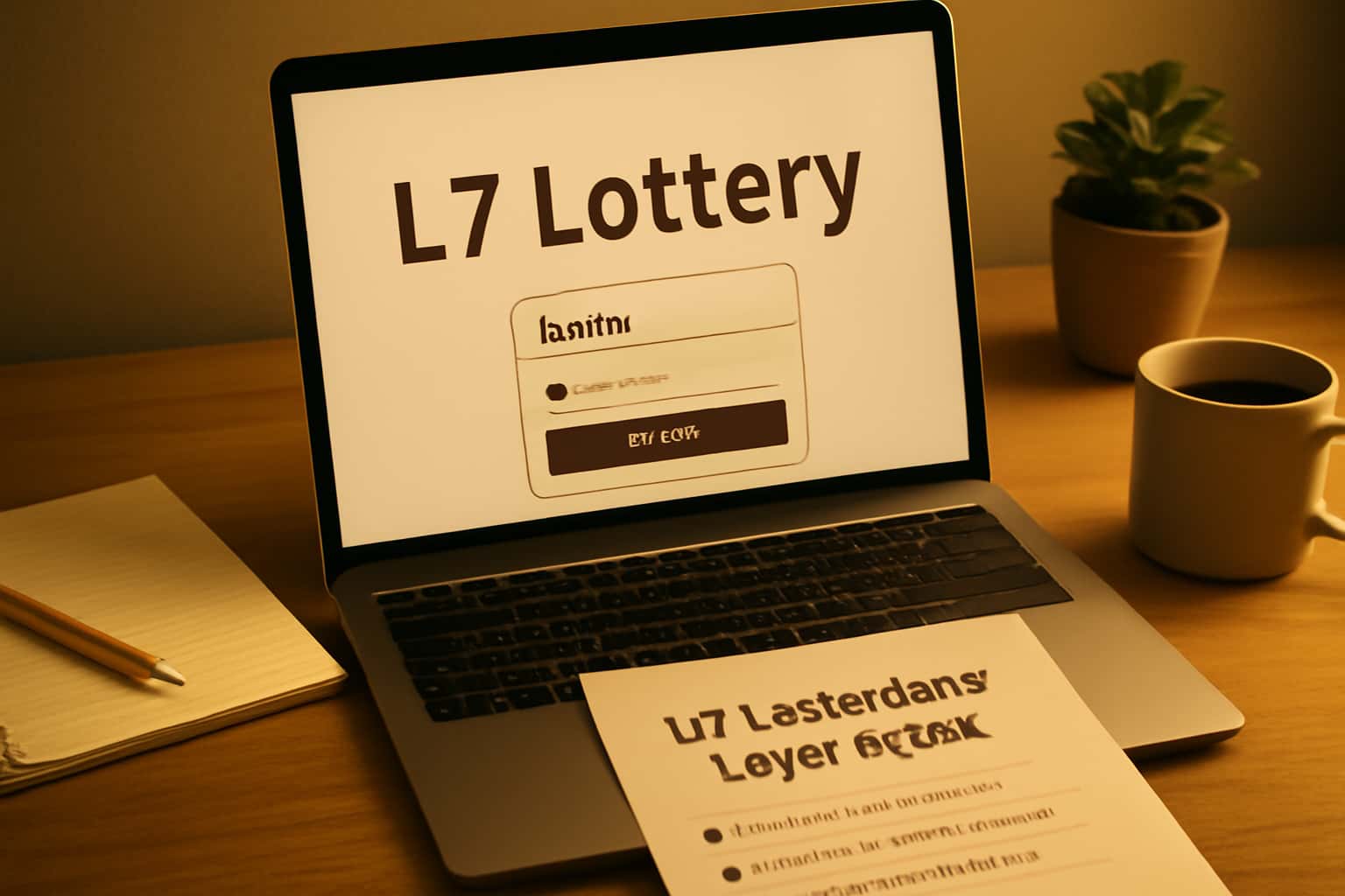 An illustrative scene showcasing the L7 Lottery Login Guide with neutral elements.
