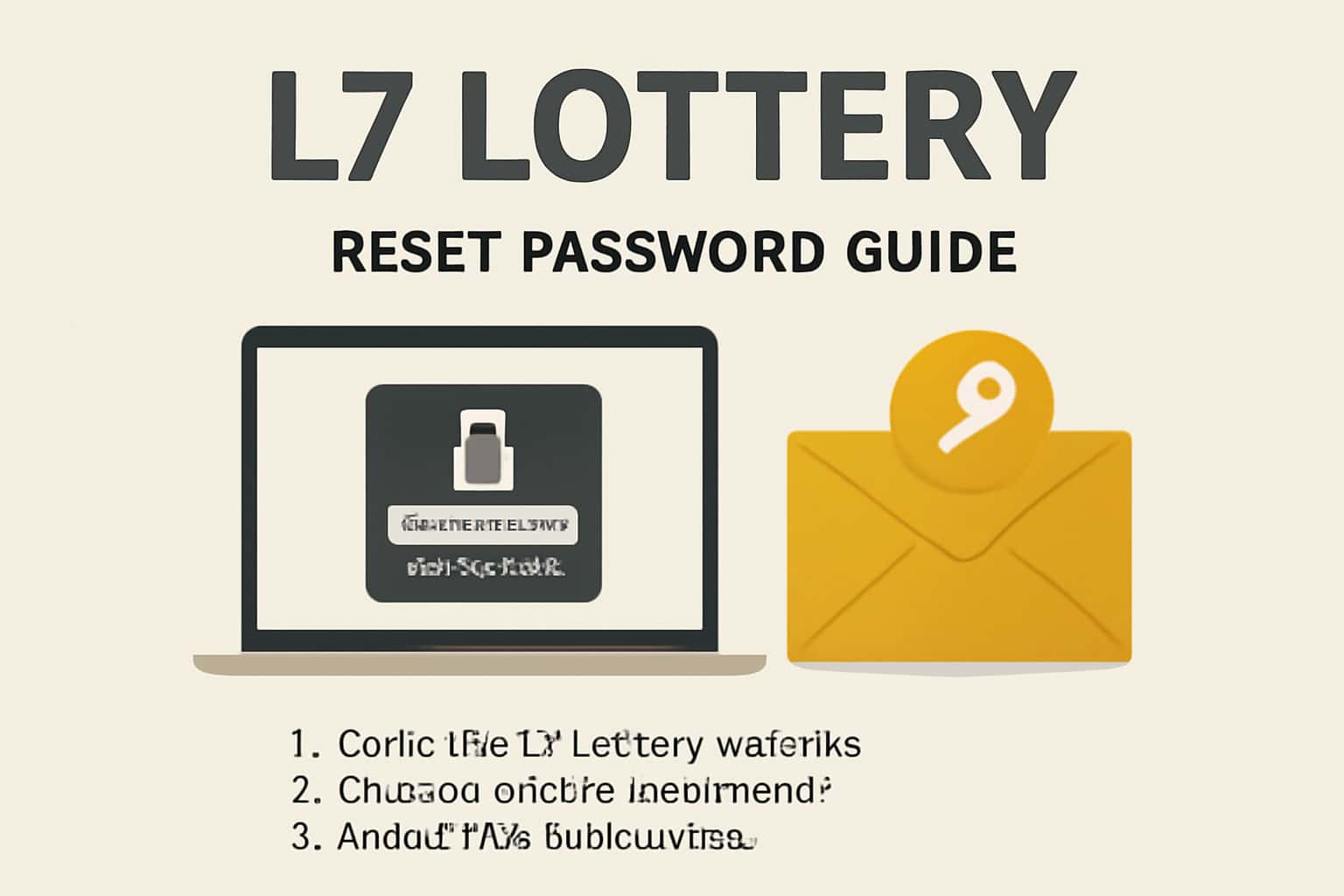 An informational graphic illustrating the L7 Lottery Reset Password Guide in a professional manner.