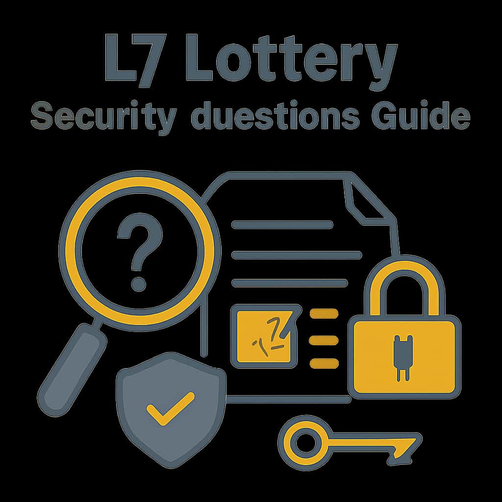 An educational diagram outlining the security question process for L7 Lottery.