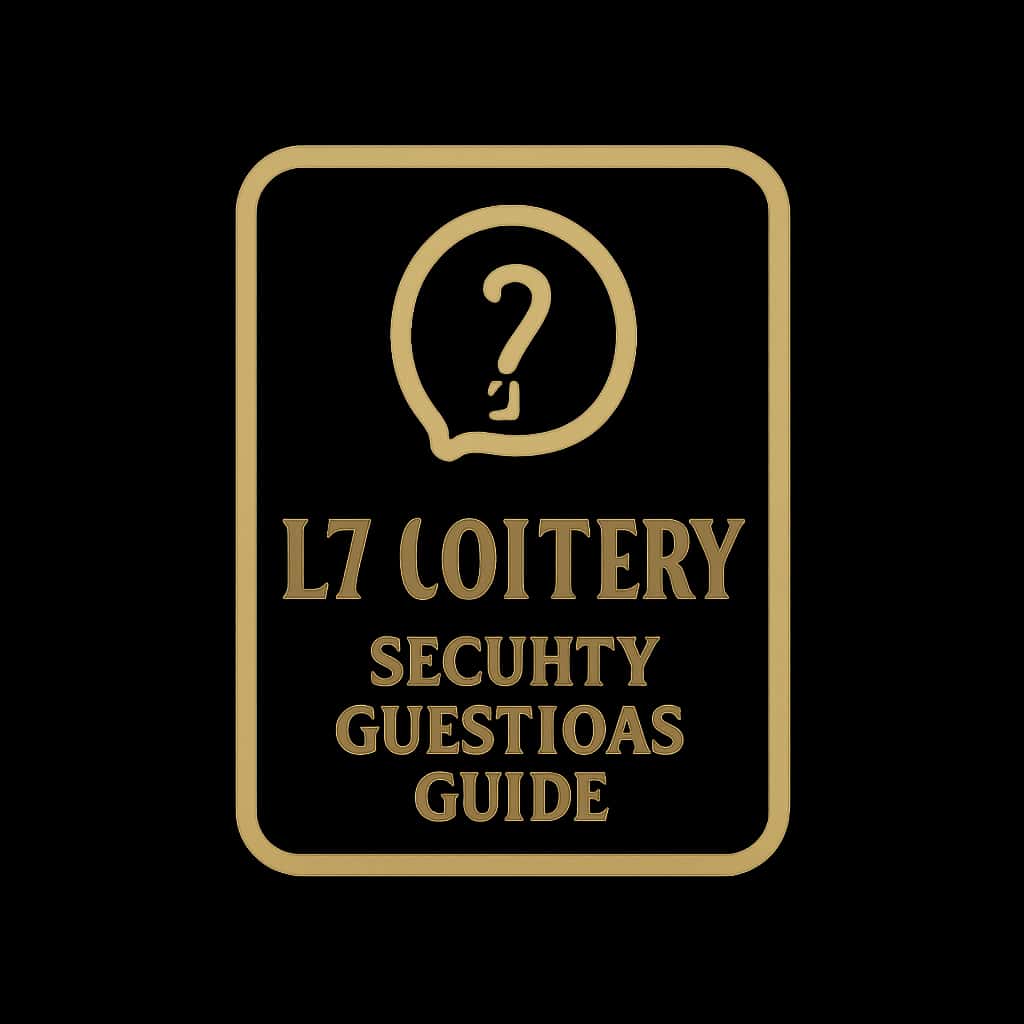 A simple badge illustrating L7 Lottery Security Questions for account safety.