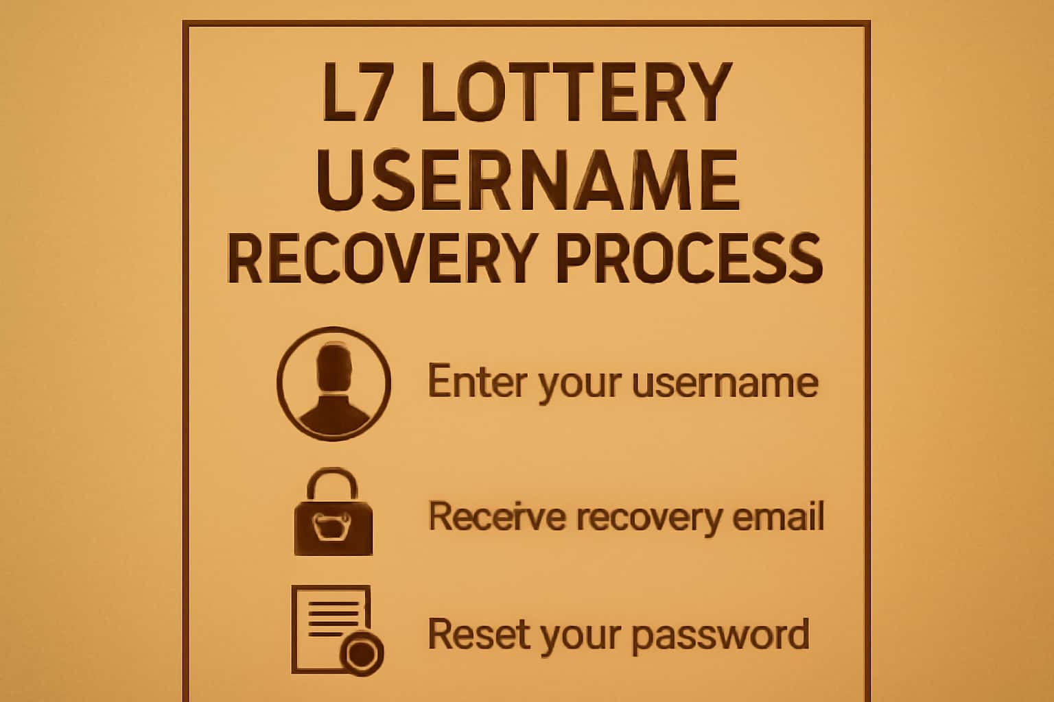 An illustration showcasing the L7 Lottery Username Recovery Process in a professional setting.