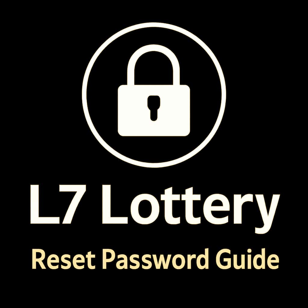 A badge illustrating the L7 Lottery Reset Password Guide.