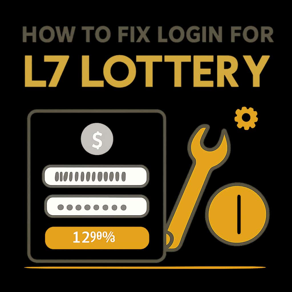An educational diagram about fixing login issues for L7 Lottery.