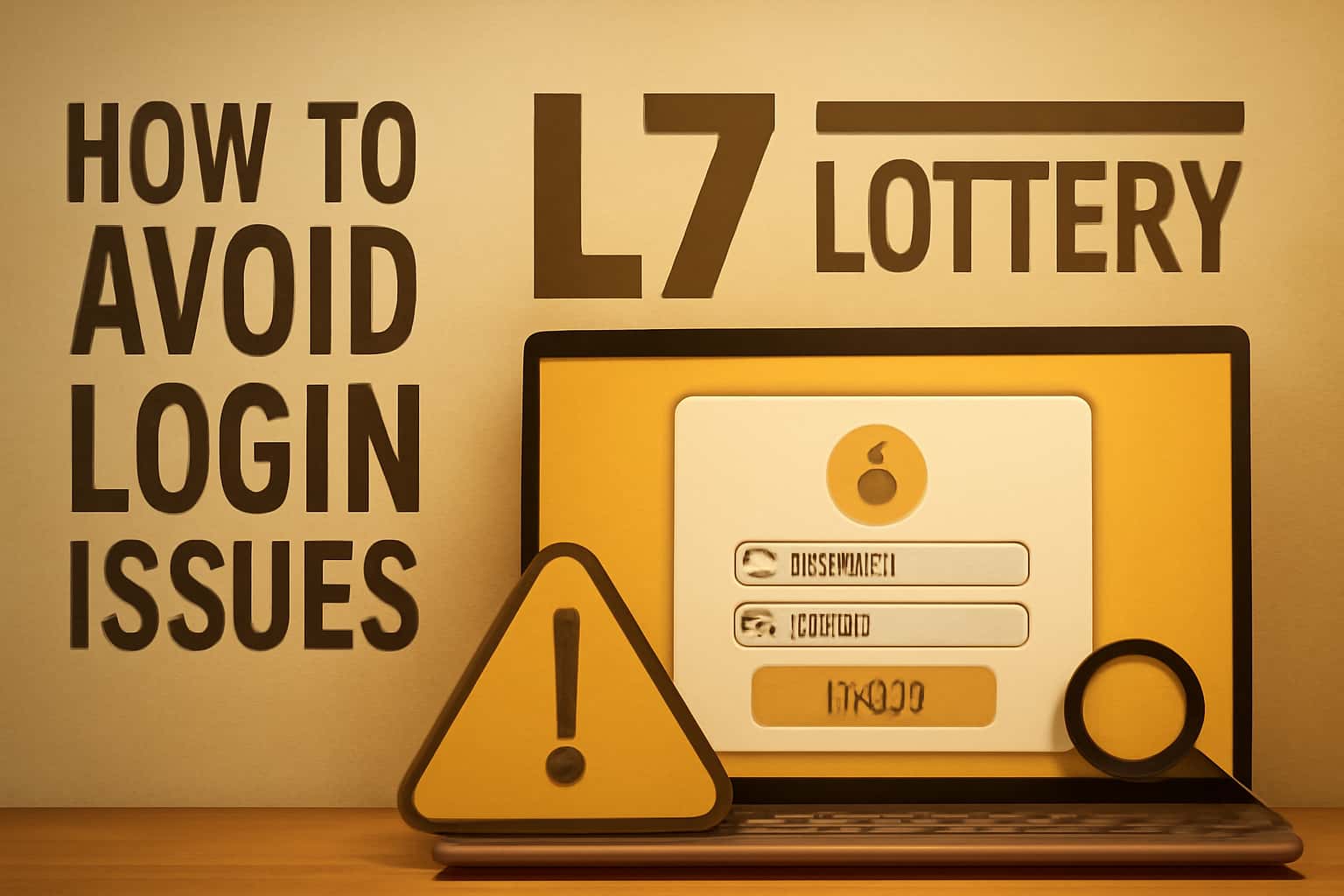 An informative graphic illustrating strategies to avoid login issues for the L7 Lottery.