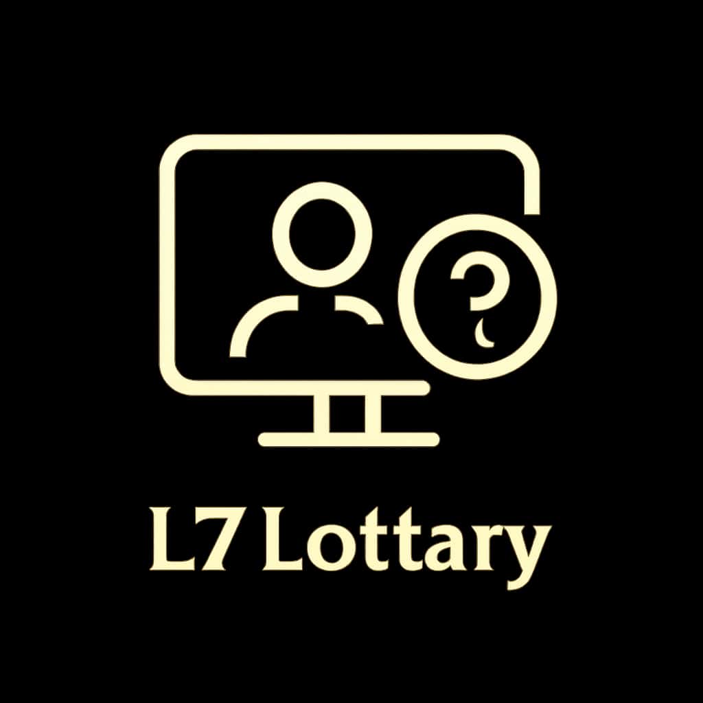 A professional badge icon for L7 Lottery login troubleshooting.